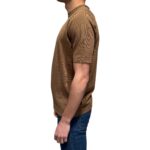 T-shirt in Crepe Cotton Filippo De Laurentiis Marrone Coloniale art TS0MC CR14R 070 - immagine 2