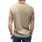 T-shirt in Crepe Cotton Filippo De Laurentiis Beige Tortora art TS0MC CR14R 511 - immagine 3