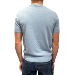 T-shirt 100% Cotone Ammond Studio Celeste Carta Da Zucchero art. 1461560 col. 401 - immagine 3