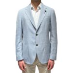Giacca Lardini in Misto Lino Loro Piana Summertime Celeste Art. CN6202E CN64522 800