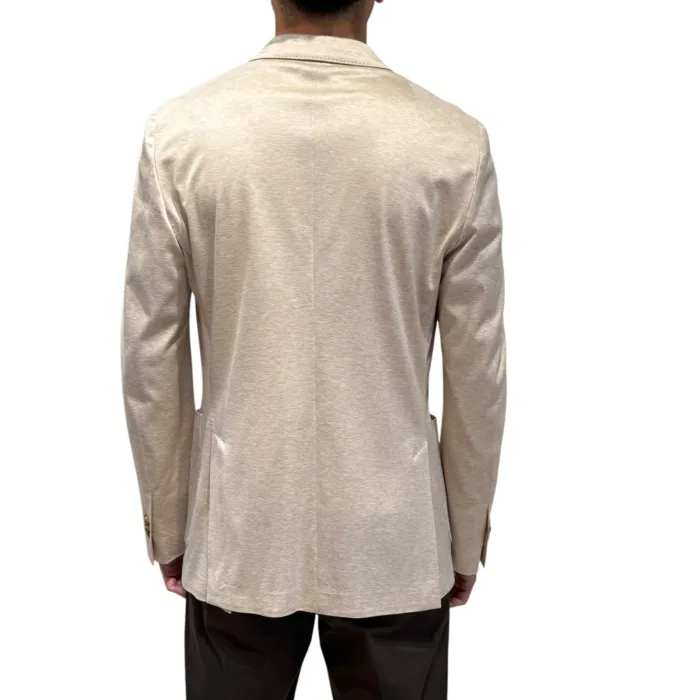 Giacca Doppiopetto Lardini in Jersey Beige Loro Piana Art. PA691E93 PAJ66051 200, foto 3 di 3
