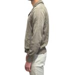Cardigan Blouson Filippo De Laurentiis in Cotone Beige Tortora art. BB3MLT CR12R 511 - immagine 2