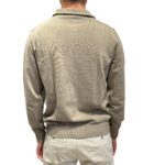 Cardigan Blouson Filippo De Laurentiis in Cotone Beige Tortora art. BB3MLT CR12R 511 - immagine 3
