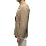 Giacca Doppiopetto Lardini in Misto Lino Loro Piana Summertime Beige Corda Art. CN6203E CN64522 220 - immagine 2