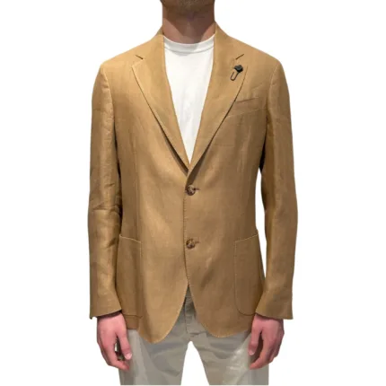 Giacca Lardini in Puro Lino Beige Art. CN6202E CN64404 350A