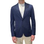 Giacca Lardini in Jersey Blu Loro Piana Art. PA690E93 PAJ66051 850