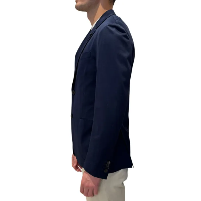 Giacca Lardini in Jersey Blu Loro Piana Art. PA690E93 PAJ66051 850, foto 2 di 3