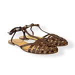 Sandalo Ragnetto Anna F con cinturino a T in Pelle Snake Bronzo art. 512 Whips - immagine 2