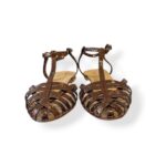 Sandalo Ragnetto Anna F con cinturino a T in Pelle Snake Bronzo art. 512 Whips - immagine 3