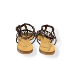 Sandalo Ragnetto Anna F con cinturino a T in Pelle Snake Bronzo art. 512 Whips - immagine 5