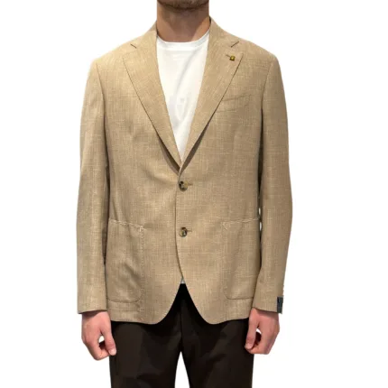 Giacca Latorre in Misto Lino, e Seta Loro Piana Summertime Beige Drop 7 Art. F74 UJ0054 400