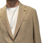 Giacca La Torre in Misto Lino, e Seta Loro Piana Summertime Beige Drop 7 Art. F74 UJ0054 400 - immagine 3