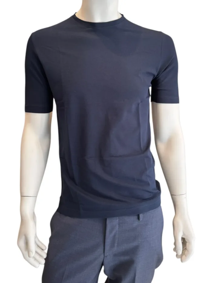 T-Shirt Ferrante in Cotone Piqué Blu art 55U31191 Col 008, foto 1 di 2