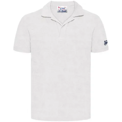 Polo Skipper in Spugna Mc2 Saint Barth Bianca art. Jeremy Terry 01N White
