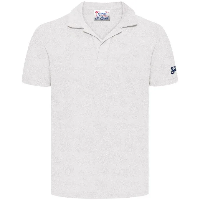 Polo Skipper in Spugna Mc2 Saint Barth Bianca art. Jeremy Terry 01N White, foto 1 di 1