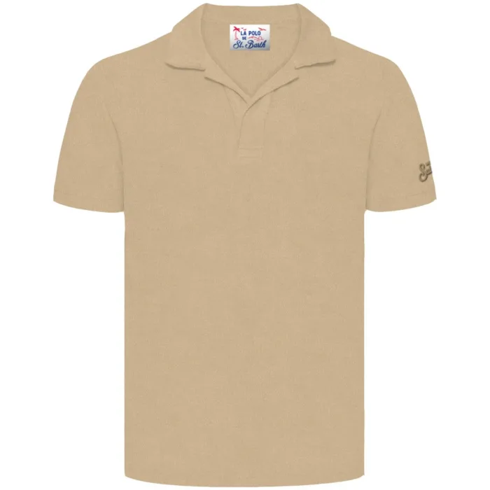 Polo Skipper in Spugna Mc2 Saint Barth Beige art. Jeremy Terry 11 Beige, foto 1 di 1