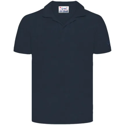 Polo Skipper in Spugna Mc2 Saint Barth Blu Navy art. Jeremy Terry 61 Blue Navy