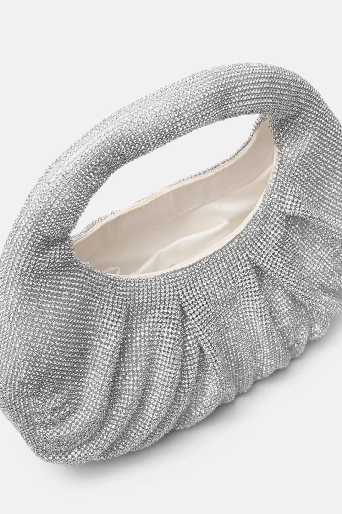 Borsa a Mano Twentyfourhaitch in Maglia Gioiello Strass Argento art. Joan Pol, foto 3 di 3