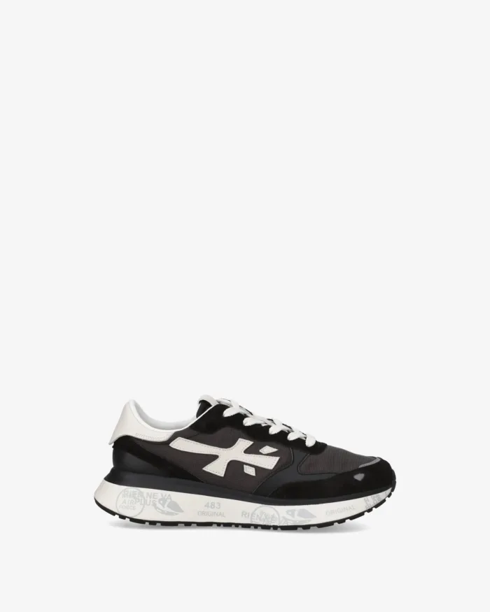Sneakers Premiata Donna in Camoscio e Nylon Nero art. Lauryn 7479, foto 1 di 4