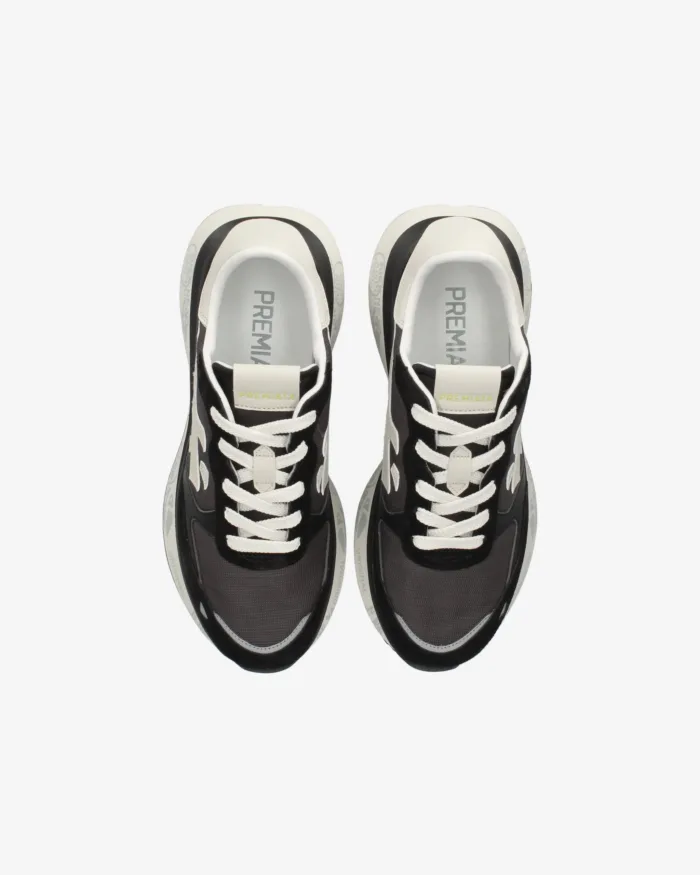 Sneakers Premiata Donna in Camoscio e Nylon Nero art. Lauryn 7479, foto 4 di 4
