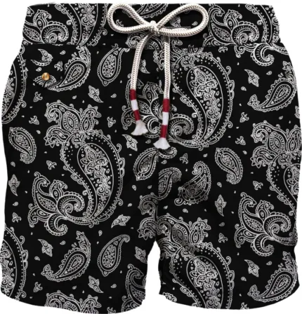 Costume Mc2 Saint Barth Nero Stampa Cashmere art. Lighting 70 Elegant Paisley 00