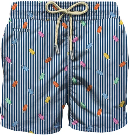 Costume Mc2 Saint Barth Bianco a Righe Blu art. Lighting Micro Fantasy Icicle Stripes S 61