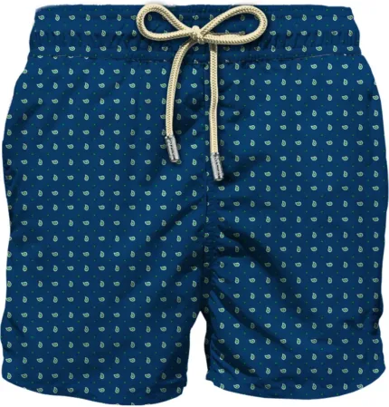 Costume Mc2 Saint Barth Blu art. Lighting Micro Stretch Paisley Dot Tie 61