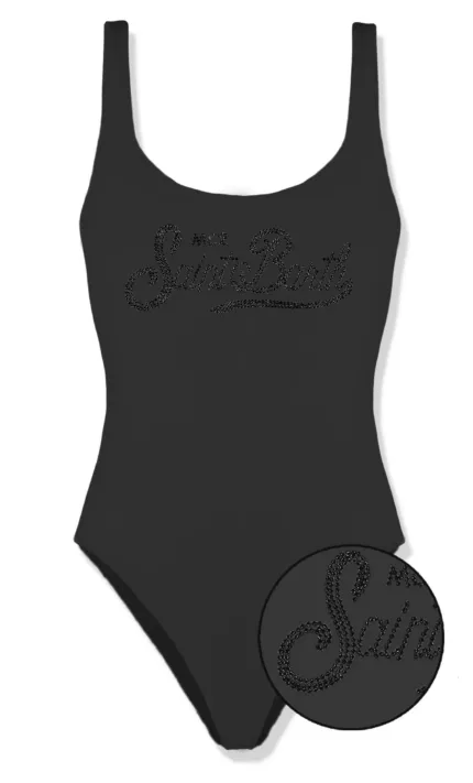 Costume Intero Mc2 Saint Barth Nero art. Lora Sb Strass 00