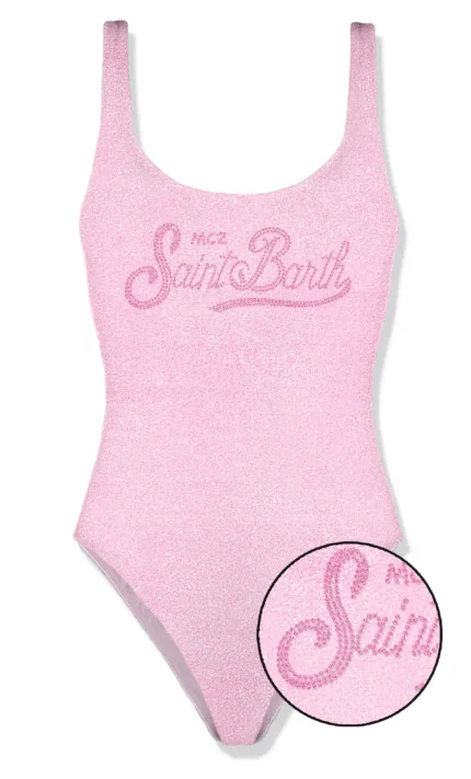 Costume Intero Mc2 Saint Barth Rosa art. Lora Shiny Sb Strass 20