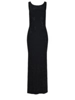 Abito Donna Tubino Lungo Twentyfourhaitch in Jersey Strass Nero Art. Helios