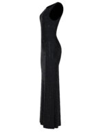Abito Donna Tubino Lungo Twentyfourhaitch in Jersey Strass Nero Art. Helios - immagine 2