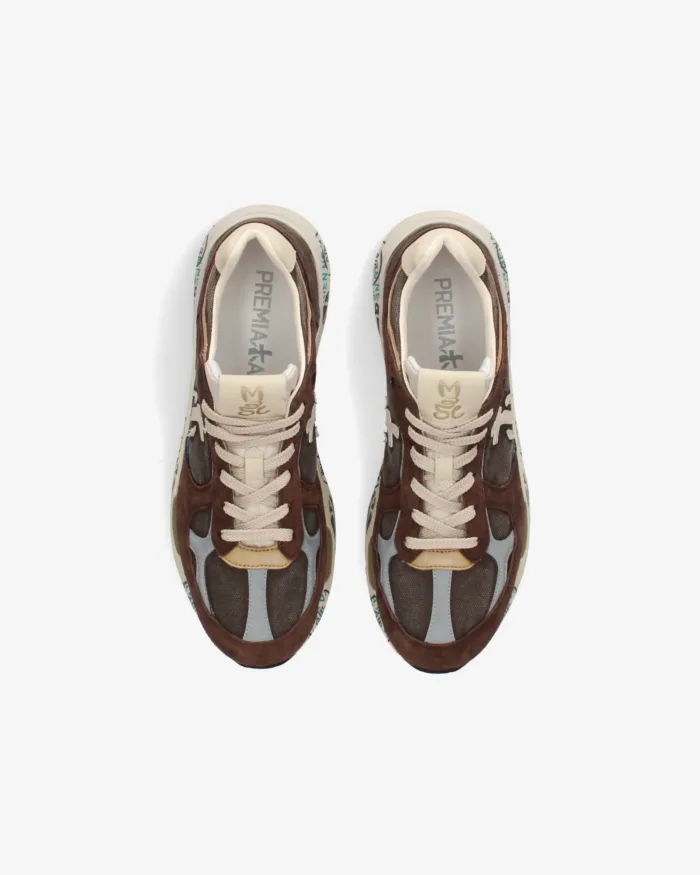 Sneakers Premiata Uomo In Camoscio e Nylon Testa Di Moro art. Mase25 8026, foto 5 di 5