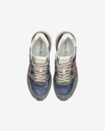 Sneakers Premiata Uomo in Camoscio Grigio e Nylon Blu Denim art. Mick 7215N - immagine 5