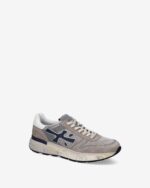Sneakers Premiata Uomo in Camoscio Grigio e Dettagli Blu art. Mick 8001 - immagine 2