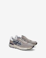 Sneakers Premiata Uomo in Camoscio Grigio e Dettagli Blu art. Mick 8001 - immagine 4