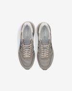 Sneakers Premiata Uomo in Camoscio Grigio e Dettagli Blu art. Mick 8001 - immagine 5