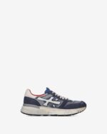 Sneakers Premiata Uomo in Camoscio Blu Denim art. Mick 8006