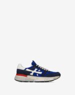 Sneakers Premiata Uomo in Camoscio Blu e Nylon Bluette art. Mick 8008
