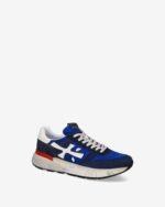 Sneakers Premiata Uomo in Camoscio Blu e Nylon Bluette art. Mick 8008 - immagine 2