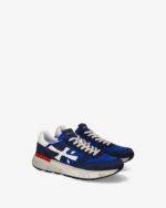 Sneakers Premiata Uomo in Camoscio Blu e Nylon Bluette art. Mick 8008 - immagine 4