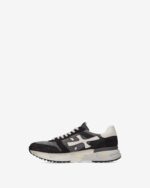 Sneakers Premiata Uomo in Camoscio Nero e Nylon Grigio art. Mick 8085 - immagine 3