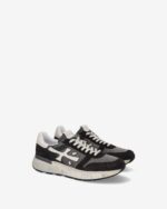 Sneakers Premiata Uomo in Camoscio Nero e Nylon Grigio art. Mick 8085 - immagine 4