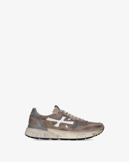 Sneakers Premiata Uomo in Camoscio e Nylon Tortora art. Mick 0.1 8118