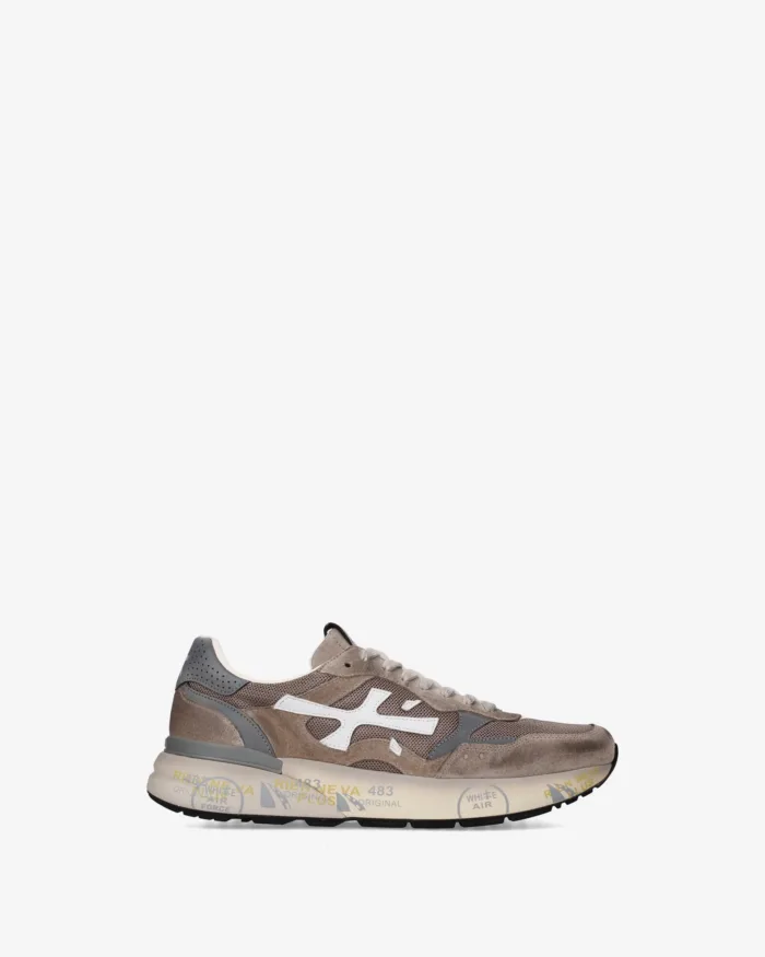 Sneakers Premiata Uomo in Camoscio e Nylon Tortora art. Mick 0.1 8118, foto 1 di 5
