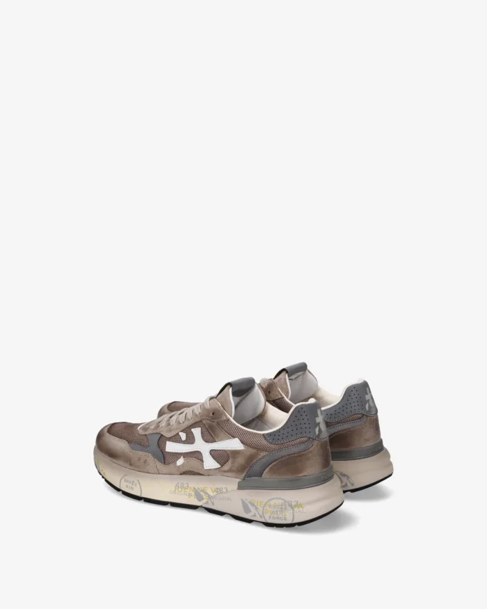 Sneakers Premiata Uomo in Camoscio e Nylon Tortora art. Mick 0.1 8118, foto 5 di 5