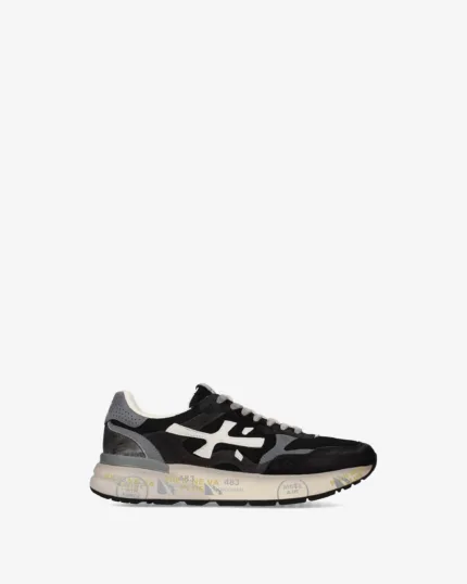 Sneakers Premiata Uomo in Camoscio e Nylon Nero art. Mick 0.1 8119