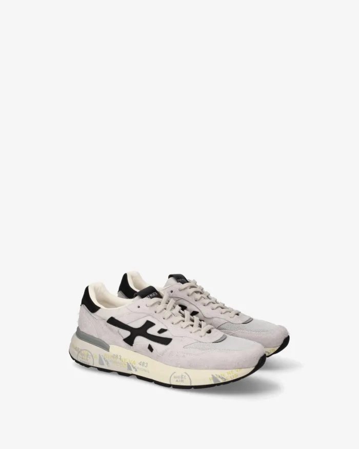 Sneakers Premiata Uomo in Camoscio e Nylon Grigio art. Mick 0.1 8236, foto 4 di 5