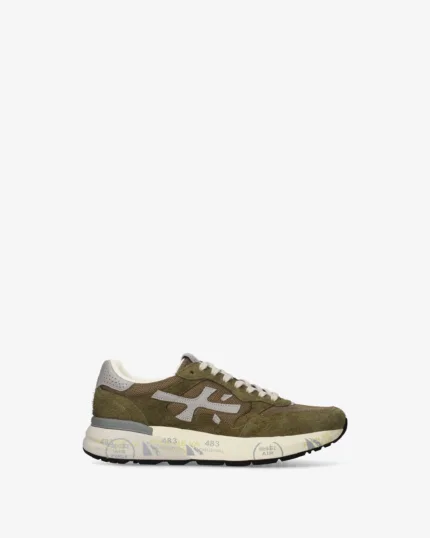 Sneakers Premiata Uomo in Camoscio e Nylon Verde art. Mick 0.1 8271