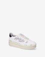 Sneakers Premiata Donna in Pelle Bianca e Dettagli Ricamati art. Micol 8255 - immagine 2