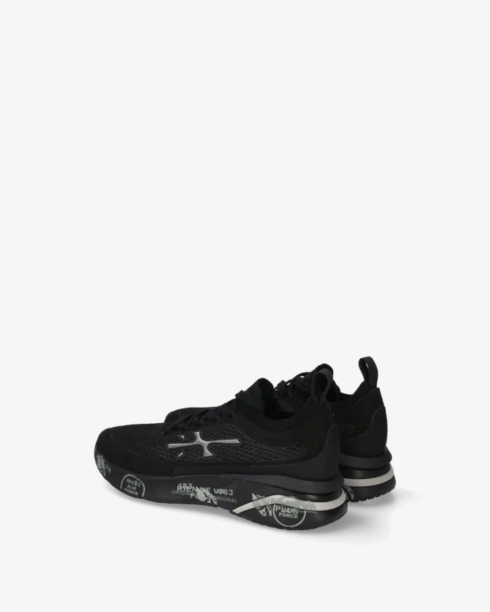 Sneakers Premiata Donna in Tessuto Tecnico Traforato Nero art. Moerund 0.1 8261, foto 5 di 5